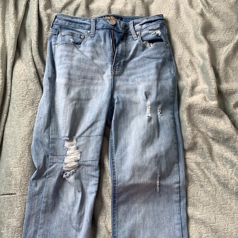 Indigo rein skinny ripped jeans